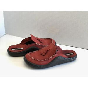Romika Mokasso Womens Size 36/5.5 Red Nubuck Leather Mules Slip On Comfort Shoes